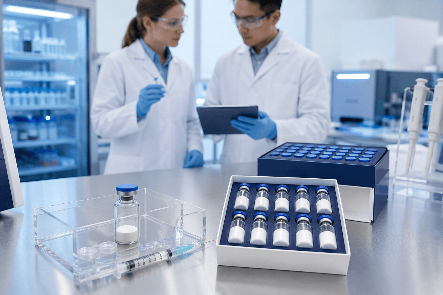 Peptide blends and research stack vials
